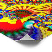 Kleurrijk Kaleidoscoop Patroon Poster (Hoek)