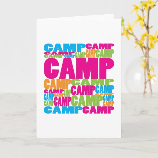 Kleurrijk kamp kaart (Gele Bloem)