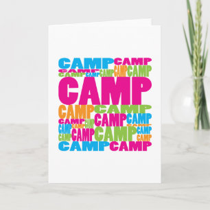 Kleurrijk kamp kaart