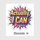 Kleurrijk kan ik eigenlijk wel sticker (Vel)