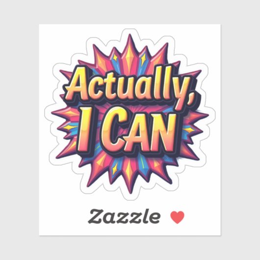 Kleurrijk kan ik eigenlijk wel sticker (Vel)