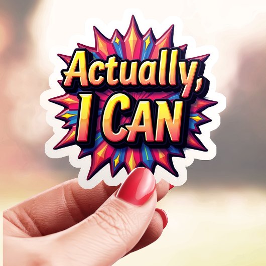 Kleurrijk kan ik eigenlijk wel sticker