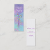 Kleurrijk kappersschaarontwerp mini visitekaartje (Voorkant / Achterkant)