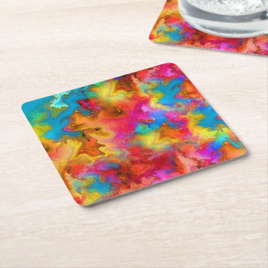 kleurrijk kartonnen onderzetters (Schuin)