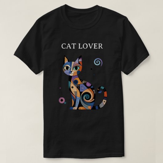 Kleurrijk Kat Liefhebber T-Shirt (Design voorkant)