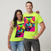 Kleurrijk Kat Ontwerp T-shirt (Unisex)