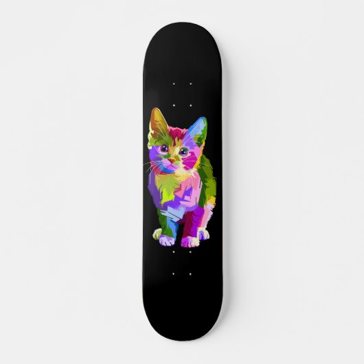 Kleurrijk Kat Persoonlijk Skateboard (Voorkant)