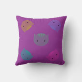 kleurrijk kattengezicht Kinder Sierkussen (Achterkant)