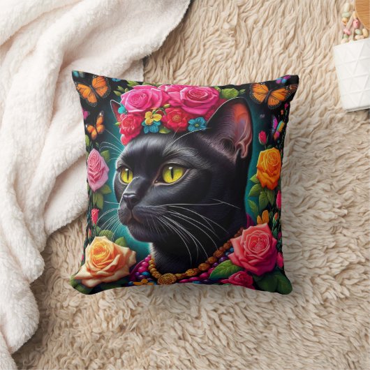 Kleurrijk kattenkussen! kussen (Deken)