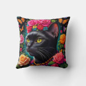 Kleurrijk kattenkussen! kussen (Achterkant)