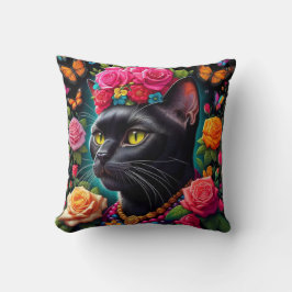 Kleurrijk kattenkussen! kussen