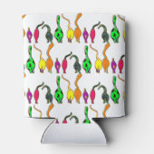 Kleurrijk kattenpeuterpatroon blikjeskoeler (Achterkant)