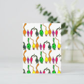 Kleurrijk kattenpeuterpatroon briefkaart (Staand voorkant)