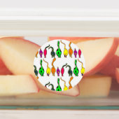 Kleurrijk kattenpeuterpatroon labels (Aangebracht)