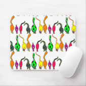 Kleurrijk kattenpeuterpatroon muismat (Met muis)