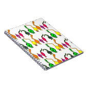 Kleurrijk kattenpeuterpatroon notitieboek (Rechterzijde)