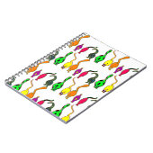 Kleurrijk kattenpeuterpatroon notitieboek (Linkerzijde)