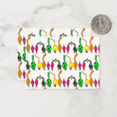 Kleurrijk kattenpeuterpatroon notitiekaartje (Voorkant / Achterkant in situ)