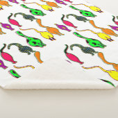 Kleurrijk kattenpeuterpatroon sherpa deken (3/4)