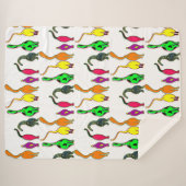 Kleurrijk kattenpeuterpatroon sherpa deken (Voorkant (horizontaal))