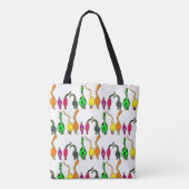 Kleurrijk kattenpeuterpatroon tote bag (Achterkant)