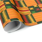 Kleurrijk Kente patroon wrapping papier (Rol Hoek)