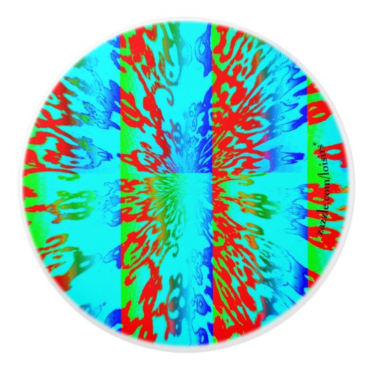 kleurrijk keramische knop (Voorkant)