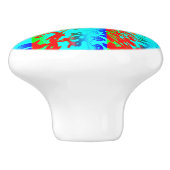 kleurrijk keramische knop (Zijkant)