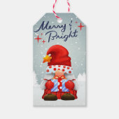 Kleurrijk Kerst Kabouter Cadeau Label Cadeaulabel (Voorkant)