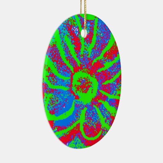 Kleurrijk Kerst Keramisch Ornament (Rechts)