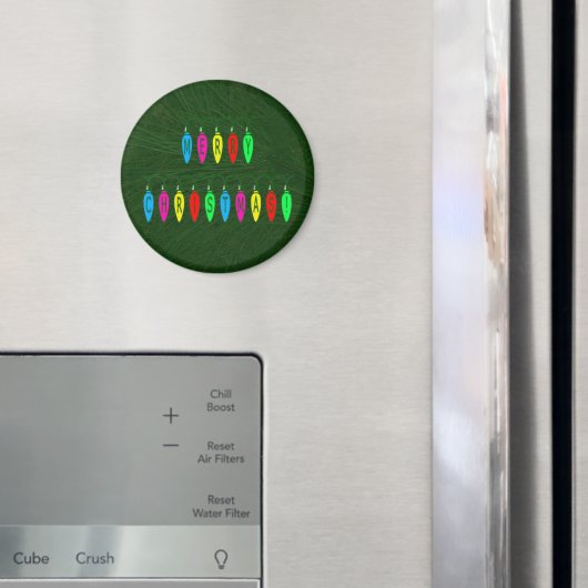 Kleurrijk Kerst Licht Lettertype Magneet (Insitu (Koelkast))