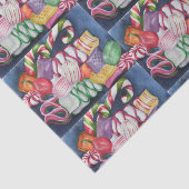 Kleurrijk Kerst Snoep Tissue Papier (Detail)