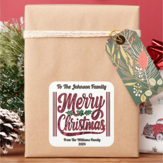 Kleurrijk Kerst sticker voor feesten