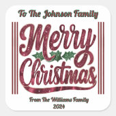 Kleurrijk Kerst sticker voor feesten (Voorkant)