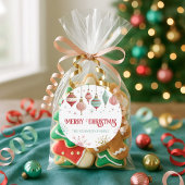 Kleurrijk kerstbakken ronde sticker