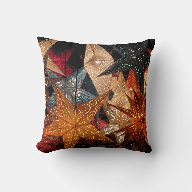 Kleurrijk kerstbedrukt Sierkussen (Voorkant)