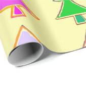 Kleurrijk kerstboom winter inpakpapier (Rol Hoek)