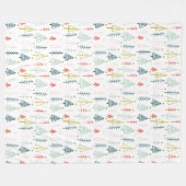 Kleurrijk kerstboompatroon fleece deken (Voorkant (Horizontaal))