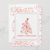 Kleurrijk kerstBriefkaart Feestdagenkaart (Voorkant / Achterkant)