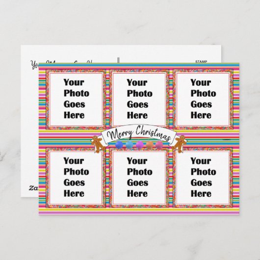 Kleurrijk kerstBriefkaart HAMbWG Briefkaart (Voorkant / Achterkant)