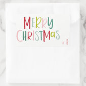 Kleurrijk kerstcadeau-Label van Sticker (Tas)