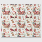 Kleurrijk kerstcadeaupapier cadeaupapier (Vlak)