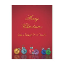 Kleurrijk kerstfeest Glitter Ornaments Holiday Pos