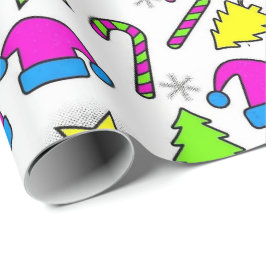 Kleurrijk kerstfeest naadloos patroon cadeaupapier