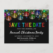 Kleurrijk Kerstfeest Save the Date Aankondigingskaart (Voorkant)