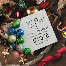 Kleurrijk Kerstfeest Save the Date Aankondigingskaart