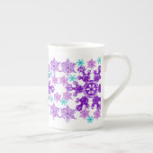 Kleurrijk kerstfeest Snowflake Bone China Porselein Kop (Rechts)