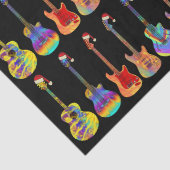 Kleurrijk kerstgitaarpatroon tissuepapier (Detail)