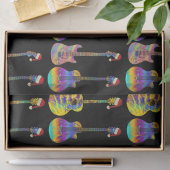 Kleurrijk kerstgitaarpatroon tissuepapier