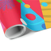 Kleurrijk kerstinpakpapier cadeaupapier (Rol Hoek)